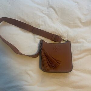 Tory Burch Tassel Brown Leather Crossbody Bag